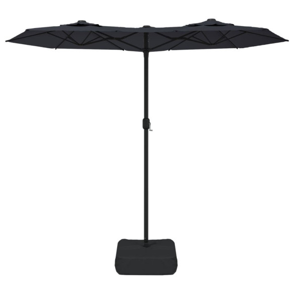 Umbrelă Grădină LED Două Capete Negru 316x240 cm
