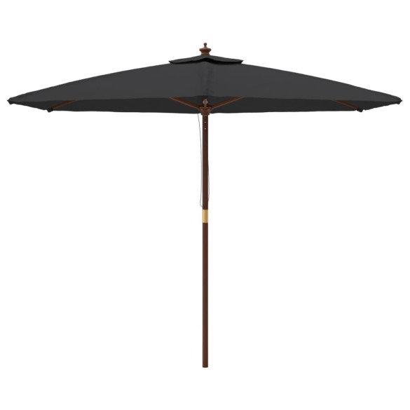 Umbrelă de soare grădină lemn masiv - 299x240 cm