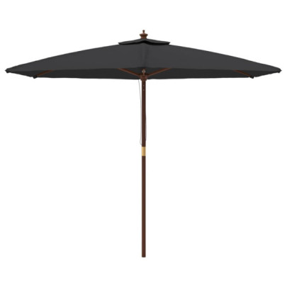 Umbrelă de soare grădină lemn masiv - 299x240 cm