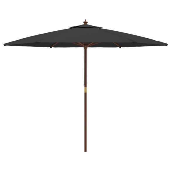 Umbrelă de soare grădină lemn masiv - 299x240 cm