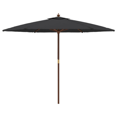 Umbrelă de soare grădină lemn masiv - 299x240 cm
