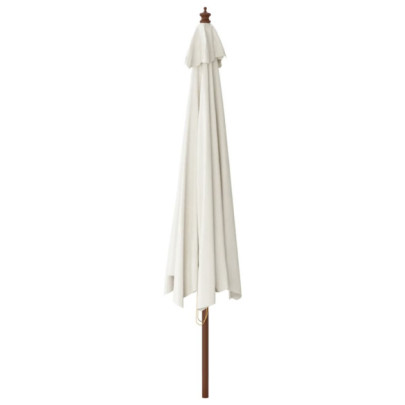 Umbrelă de soare grădină lemn masiv | Livrare gratuită