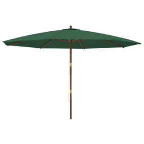 Umbrelă de grădină din lemn - Verde 400x273 cm | Livrare Gratuită 2