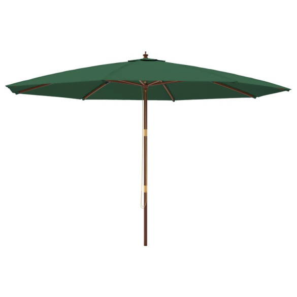 Umbrelă de grădină din lemn - Verde 400x273 cm | Livrare Gratuită