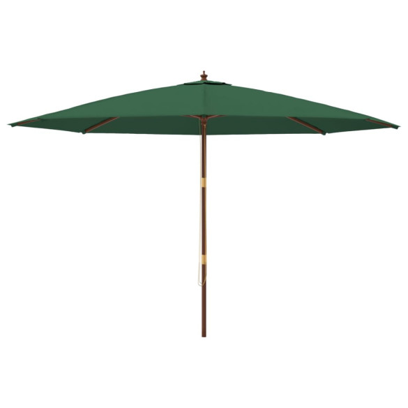 Umbrelă de grădină din lemn - Verde 400x273 cm | Livrare Gratuită
