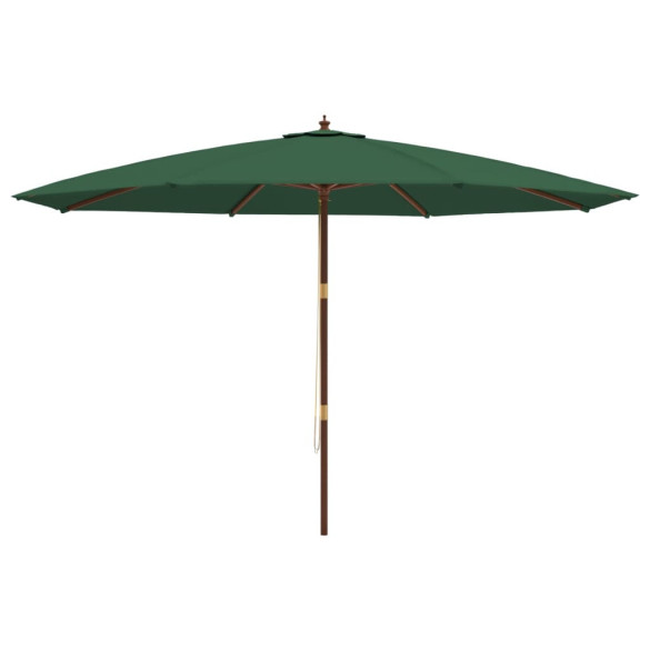 Umbrelă de grădină din lemn - Verde 400x273 cm | Livrare Gratuită