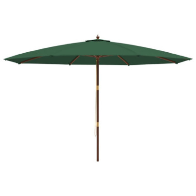 Umbrelă de grădină din lemn - Verde 400x273 cm | Livrare Gratuită