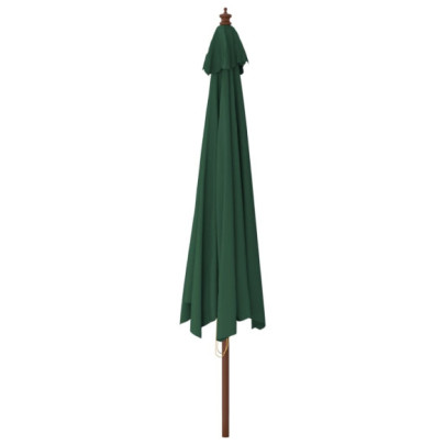 Umbrelă de grădină din lemn - Verde 400x273 cm | Livrare Gratuită