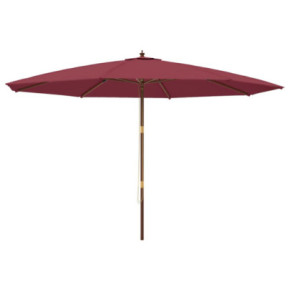 Umbrelă Soare Grădină Lemn Roșu Bordeaux 400x273 cm 2