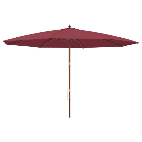 Umbrelă Soare Grădină Lemn Roșu Bordeaux 400x273 cm