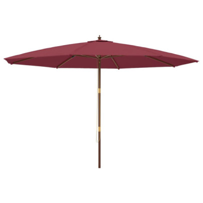 Umbrelă Soare Grădină Lemn Roșu Bordeaux 400x273 cm
