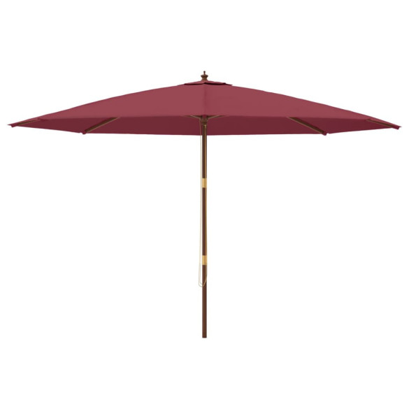 Umbrelă Soare Grădină Lemn Roșu Bordeaux 400x273 cm