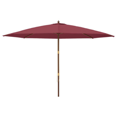 Umbrelă Soare Grădină Lemn Roșu Bordeaux 400x273 cm