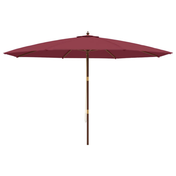 Umbrelă Soare Grădină Lemn Roșu Bordeaux 400x273 cm