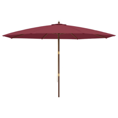 Umbrelă Soare Grădină Lemn Roșu Bordeaux 400x273 cm