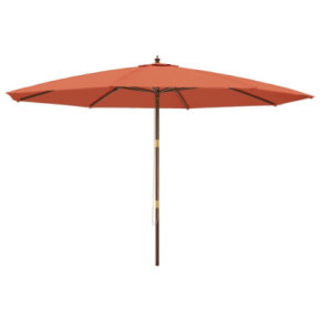 Umbrelă Grădină Lemn Cărămiziu 400x273 cm | Livrare Gratuită 2