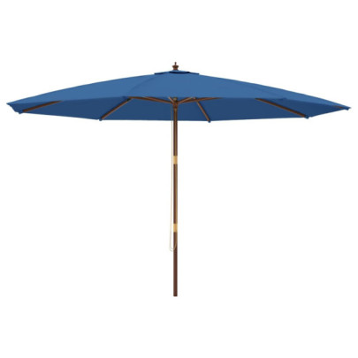 Umbrelă de grădină lemn albastru 400x273 cm | Livrare gratuită