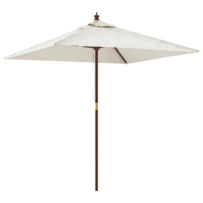 Umbrelă Soare Grădină Lemn Natural 198x198 cm | Livrare Gratuită