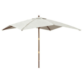 Umbrelă Grădină Lemn Masiv 300x300 cm | Protecție UV 2