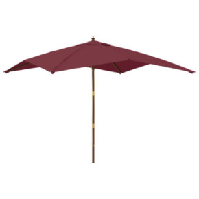 Umbrelă grădină lemn roșu bordo 300x300 cm | Livrare gratuită 2