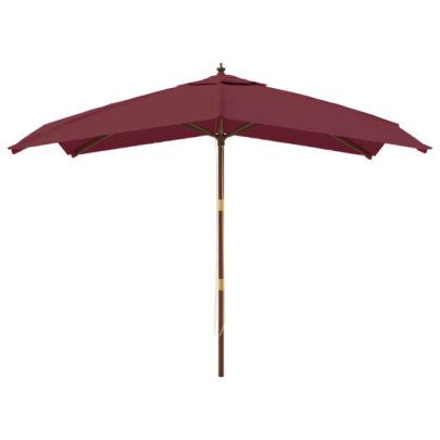 Umbrelă grădină lemn roșu bordo 300x300 cm | Livrare gratuită