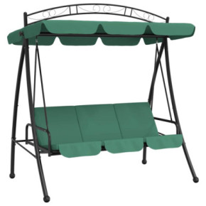 Balansoar de Grădină cu Baldachin Verde 198 cm - Comandă Acum 2