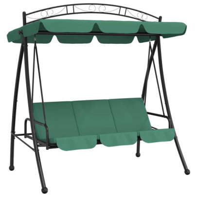 Balansoar de Grădină cu Baldachin Verde 198 cm - Comandă Acum