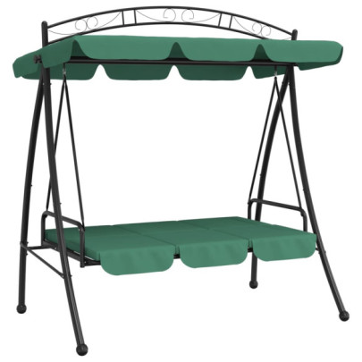 Balansoar de Grădină cu Baldachin Verde 198 cm - Comandă Acum