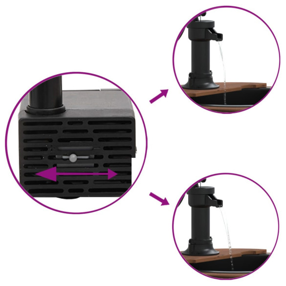 Fântână Decorativă cu Pompă - Lemn Masiv de Brad | Livrare Gratuită