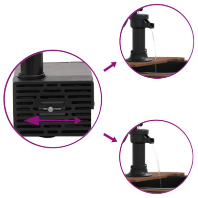 Fântână Decorativă cu Pompă - Lemn Masiv de Brad | Livrare Gratuită