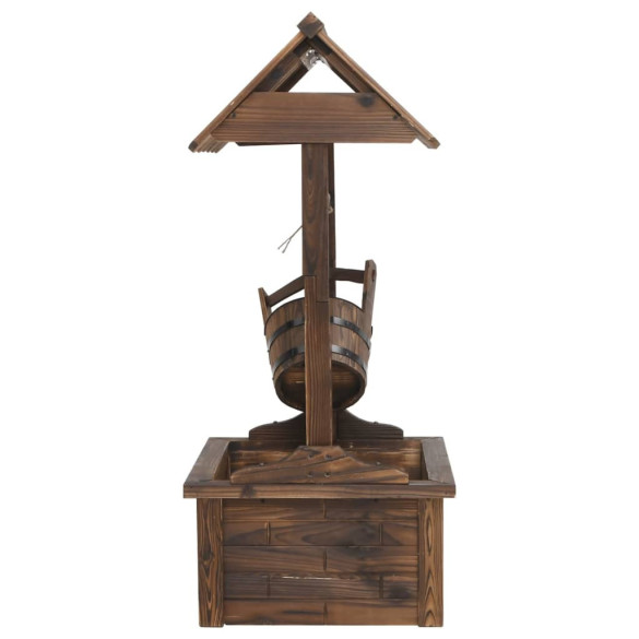 Fântână Decorativă Grădină cu Pompă Apă - Lemn Masiv