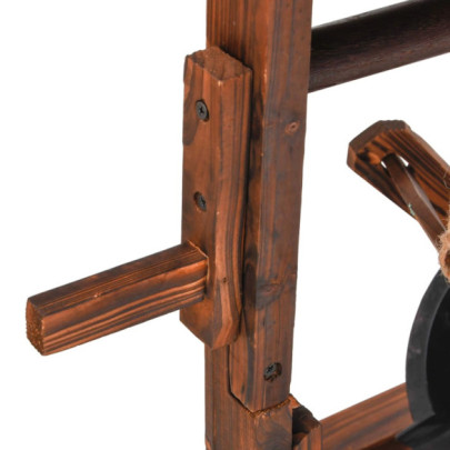 Fântână Decorativă Grădină cu Pompă Apă - Lemn Masiv