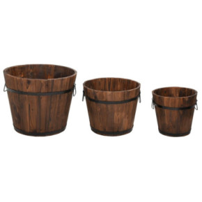 Set Jardiniere Lemn Masiv Brad - 3 Bucăți - Gratis Livrare 2