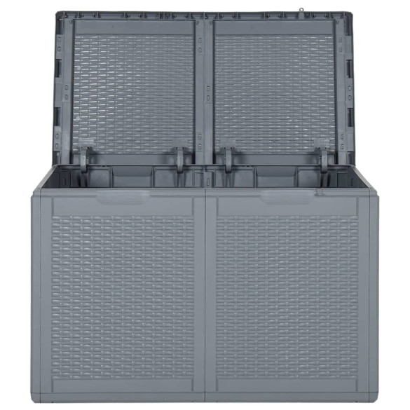 Cutie Depozitare Grădină 180L Gri - PP Ratan Rezistent