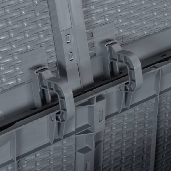 Cutie Depozitare Grădină 180L Gri - PP Ratan Rezistent