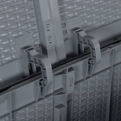 Cutie Depozitare Grădină 180L Gri - PP Ratan Rezistent