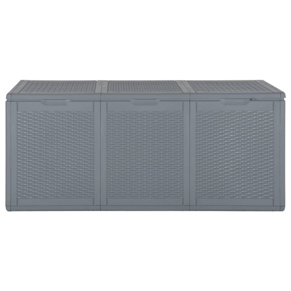 Cutie Depozitare Grădină 270L Ratan Gri | Livrare Gratuită