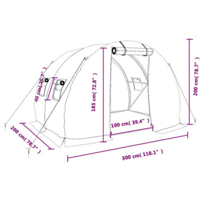 Seră Verde 6m² cu Cadru Oțel | Livrare Gratuită