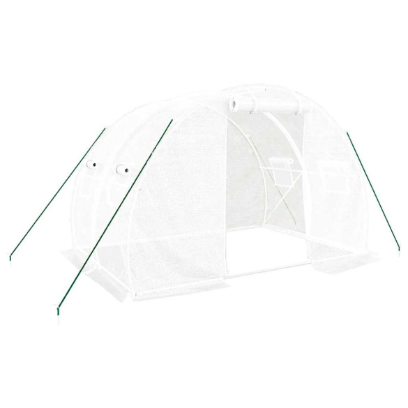 Seră Albă Oțel 6m² - Cultivă Legume și Plante Seră Albă Oțel 6m² - Cultivă Legume și Plante