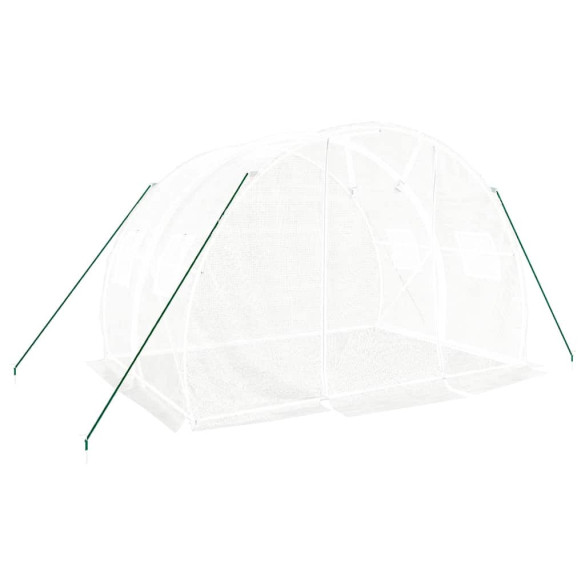 Seră Albă Oțel 6m² - Cultivă Legume și Plante Seră Albă Oțel 6m² - Cultivă Legume și Plante