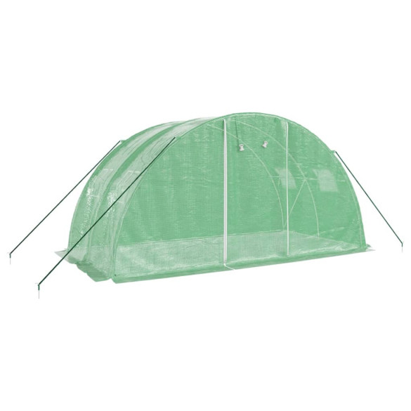 Seră Verde 8m² cu Cadru Oțel | Livrare Gratuită Seră Verde 8m² cu Cadru Oțel | Livrare Gratuită