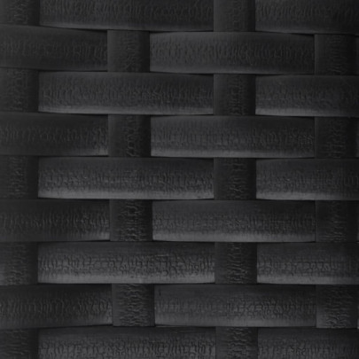 Bancă Grădină 2 Locuri cu Pernă - Negru Poliratan - Livrare Gratuită