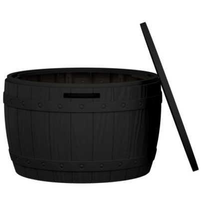 Cutie Depozitare Grădină 3-în-1 Negru - Polipropilenă