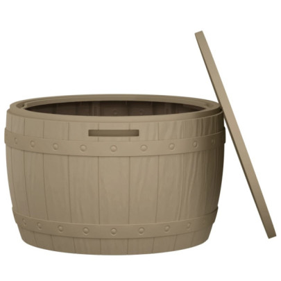 Cutie Depozitare Grădină 3 în 1 - Maro Deschis - Polipropilenă