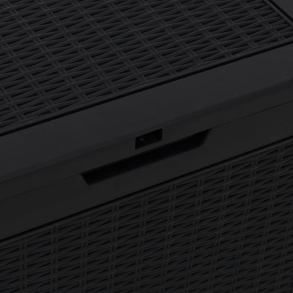 Ladă Depozitare Grădină Negru 118L - Polipropilenă Rezistentă