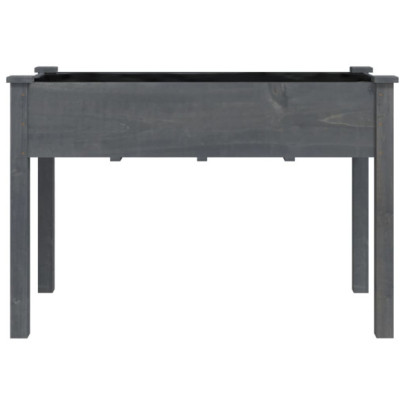 Jardinieră Lemn Masiv cu Căptușeală - Decor Grădină | 118x59x76 cm