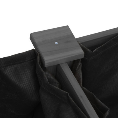 Jardinieră Lemn Masiv cu Căptușeală - Gri - 161x45x76 cm