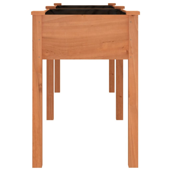 Jardinieră Lemn Masiv Brad cu Căptușeală - 203x53x76 cm