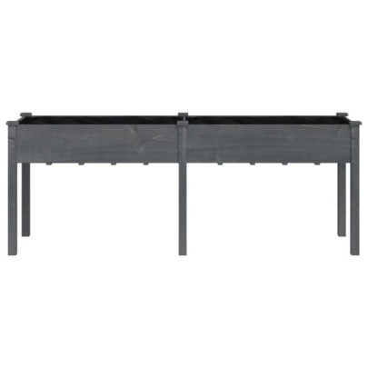 Jardinieră Lemn Brad cu Căptușeală - 203x53x76 cm | Livrare Gratuită