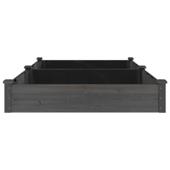 Strat Grădină Înălțat Gri 240x120cm - Lemn Masiv Brad